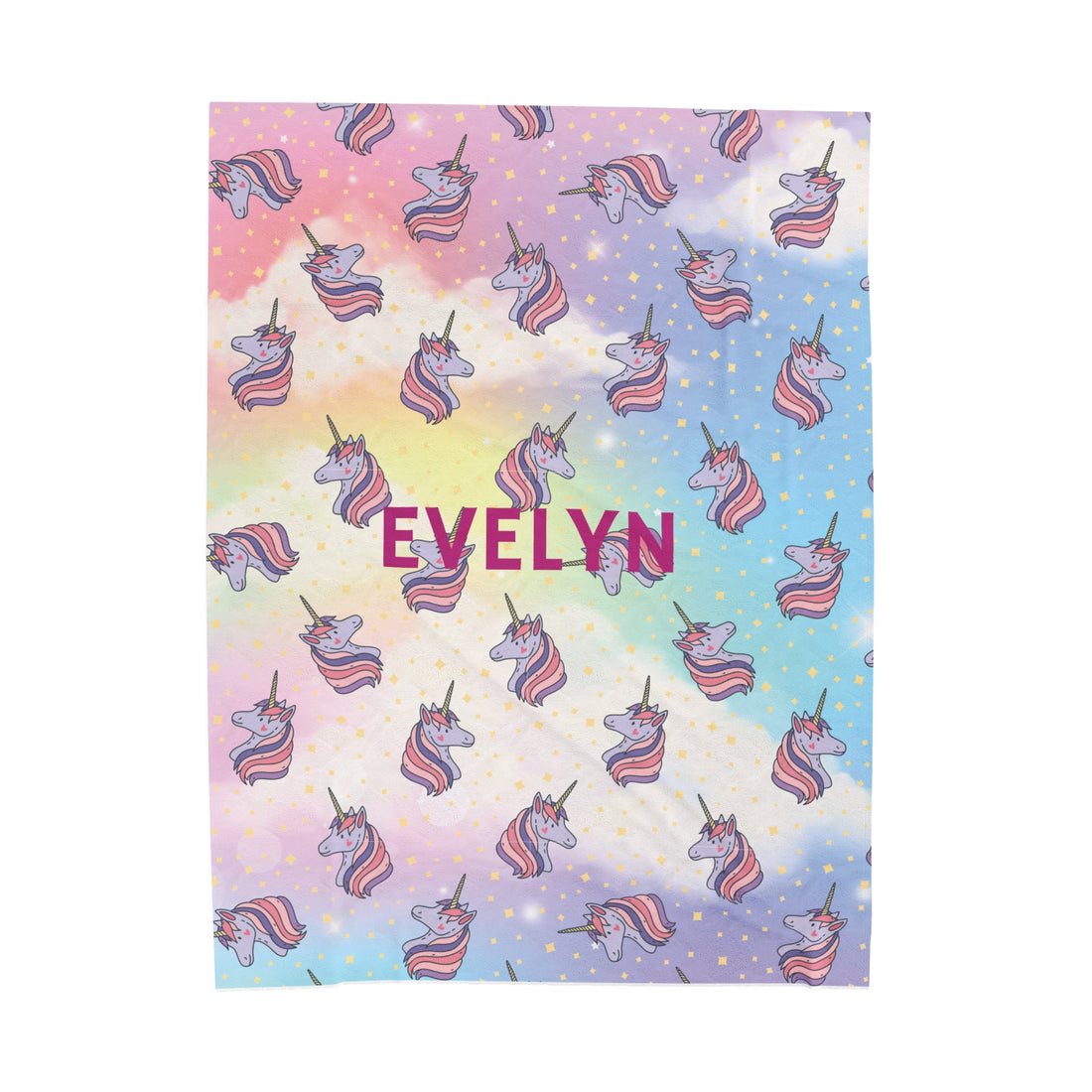 Unicorn Personalized Plush Blanket