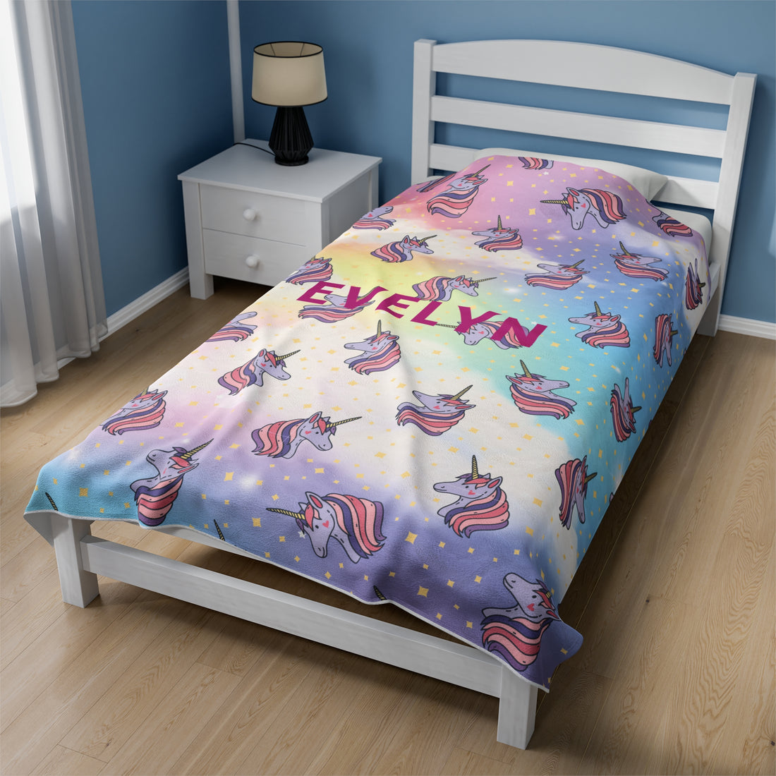 Unicorn Personalized Plush Blanket