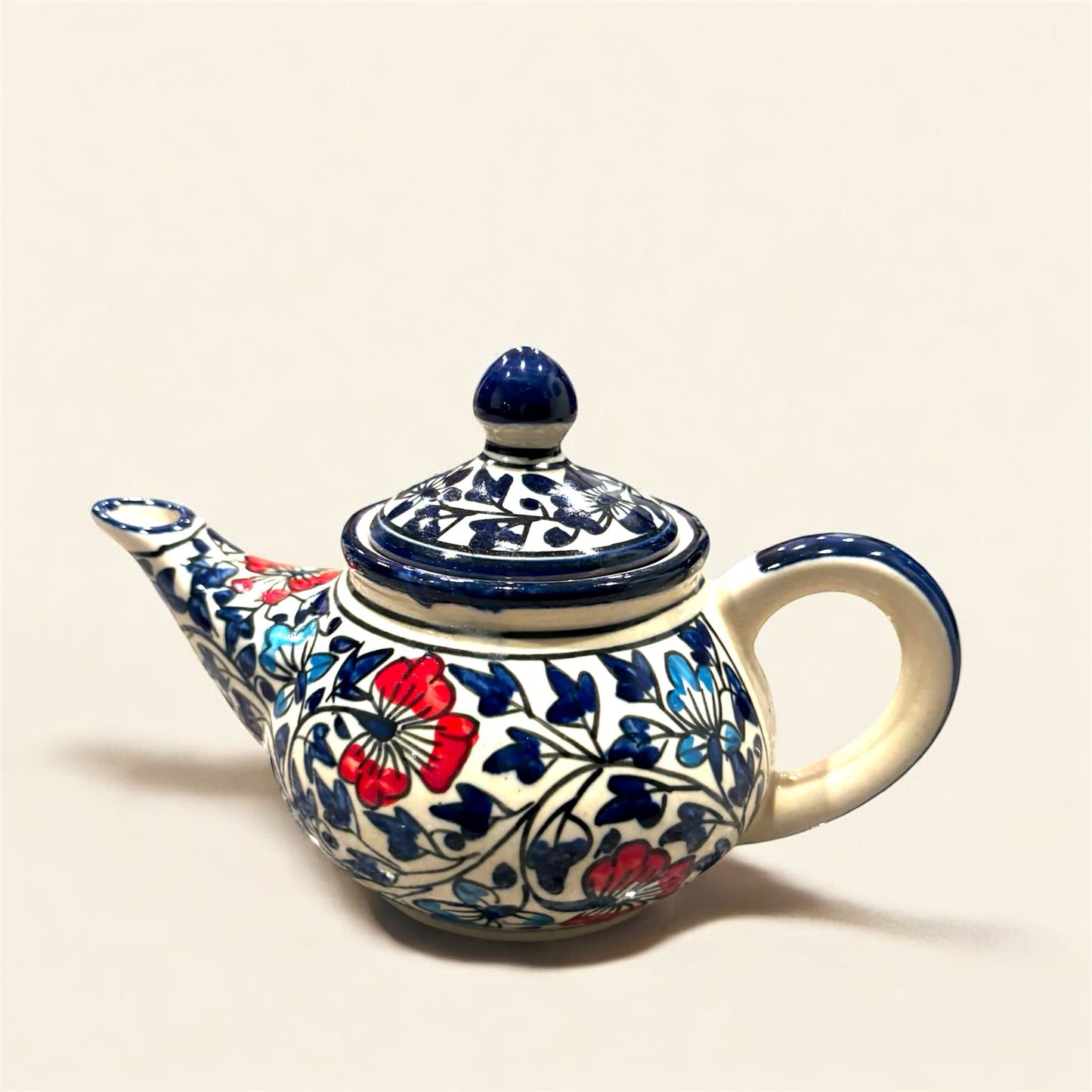 Handcrafted Ceramic Floral Teapot