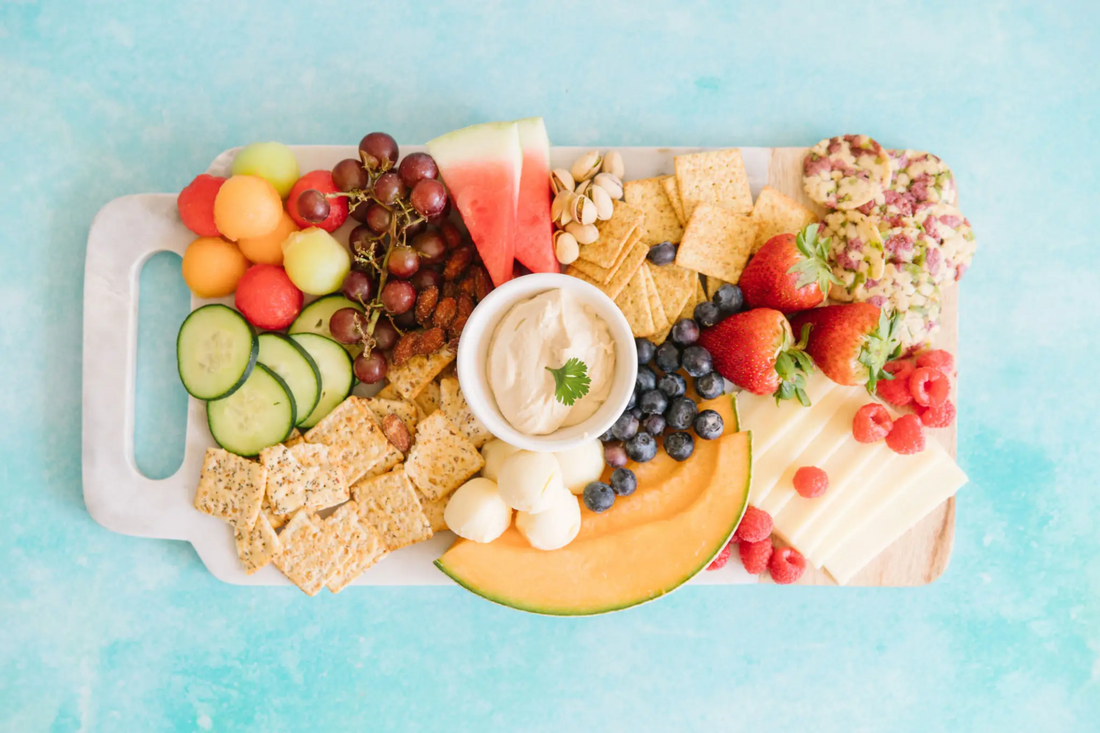 Mango Wood Marble Charcuterie Cheese Board