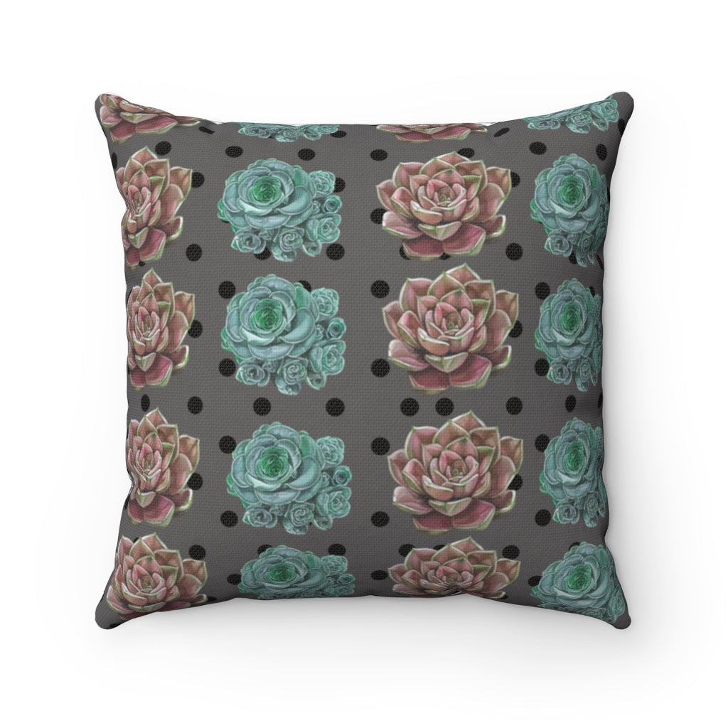 Succulents Print Pillow cover