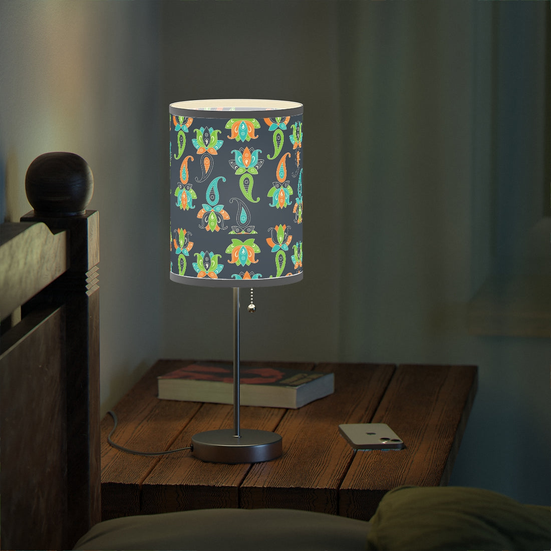 Floral Paisley Boho pattern Lamp  US|CA plug