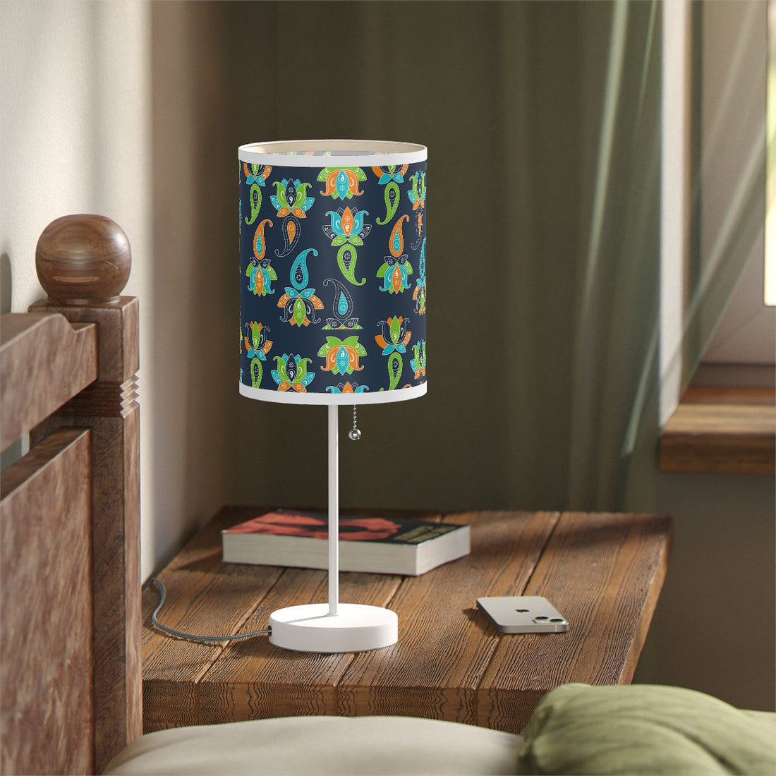 Floral Paisley Boho pattern Lamp  US|CA plug