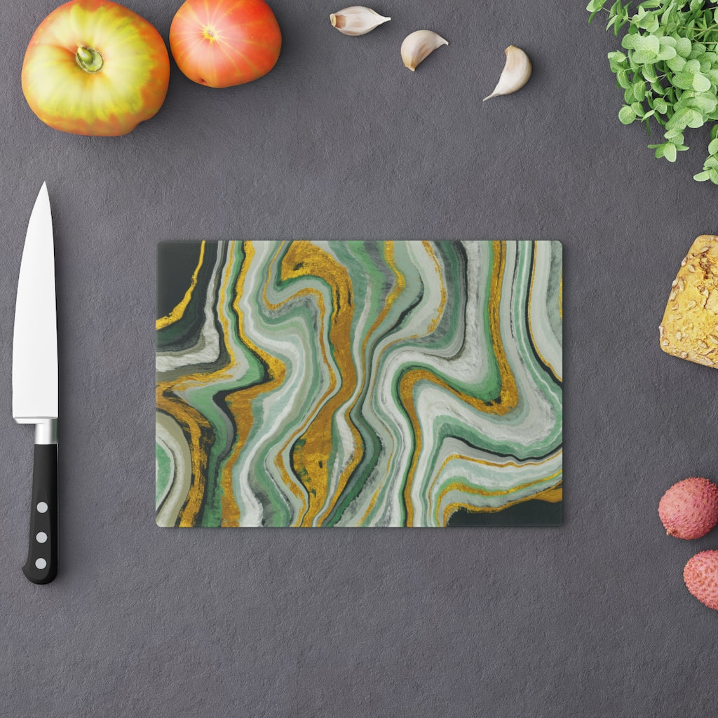 Green Marble art Cutting Board