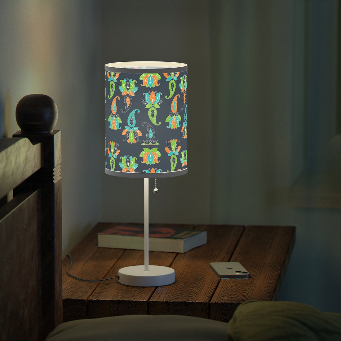 Floral Paisley Boho pattern Lamp  US|CA plug