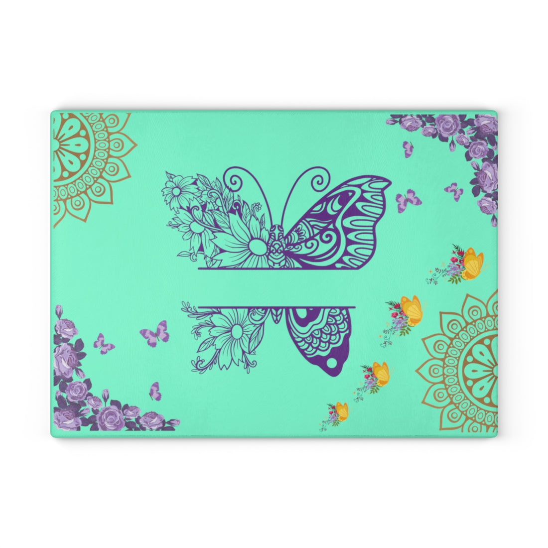 Mandala  Butterfly Cutting Board