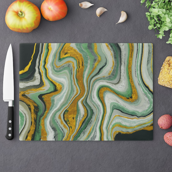 Green Marble art Cutting Board