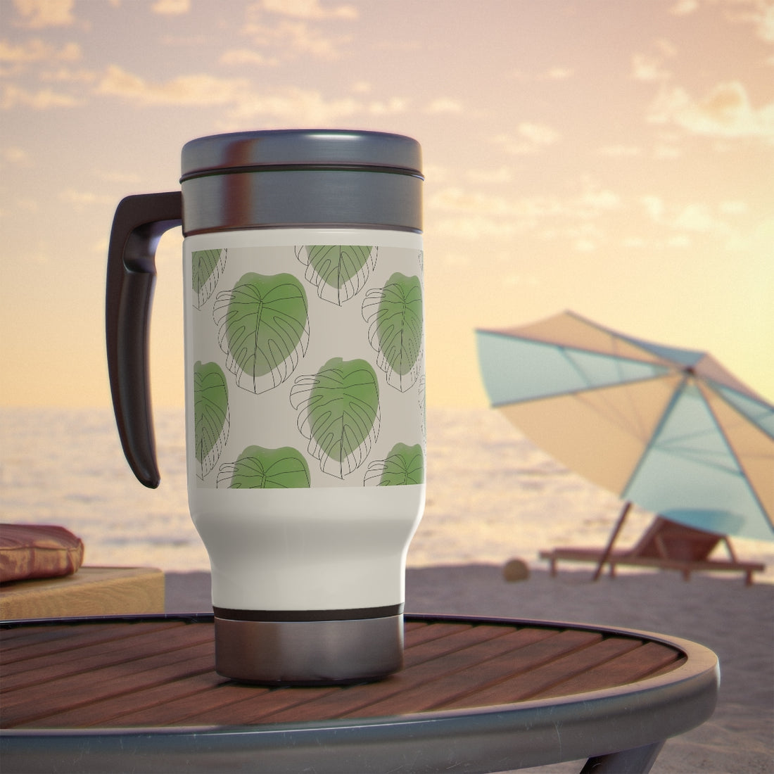 Stainless Steel Travel Mug with Handle