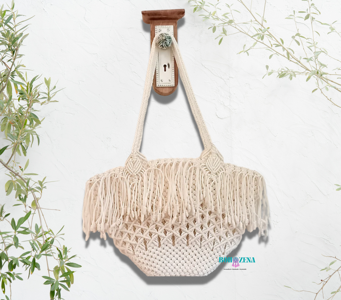 Macrame Basket Tote bag