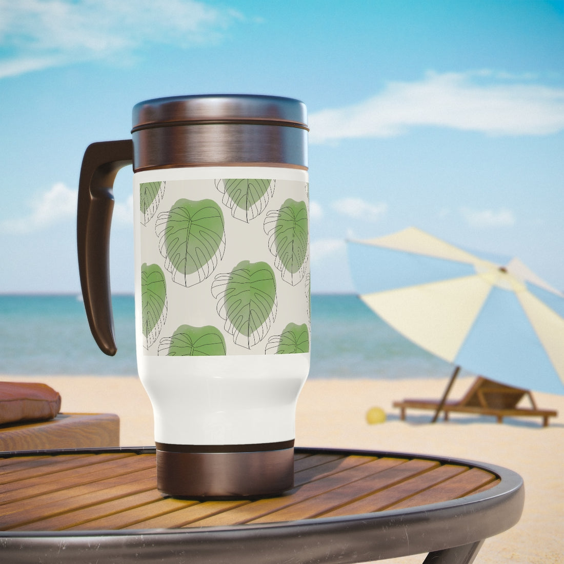 Stainless Steel Travel Mug with Handle