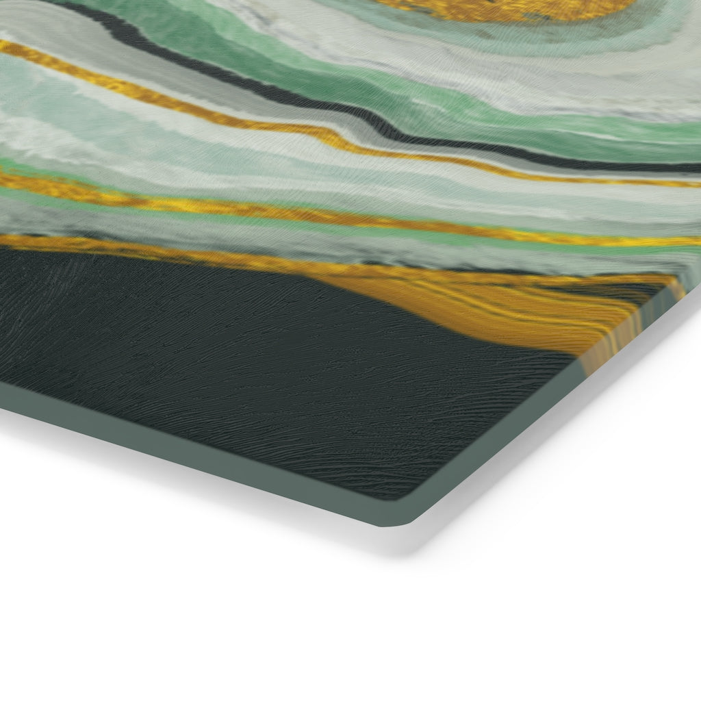 Green Marble art Cutting Board