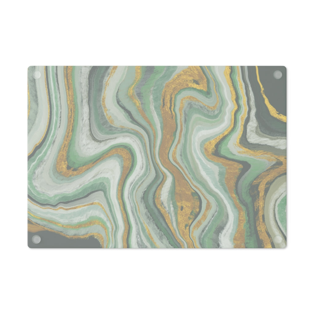 Green Marble art Cutting Board