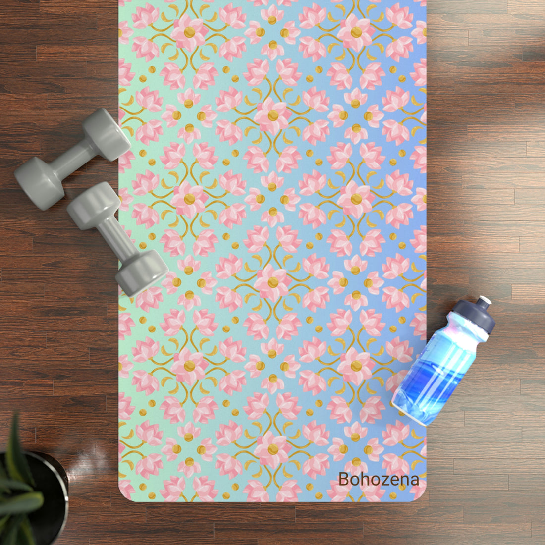 Lotus art Rubber Yoga Mat