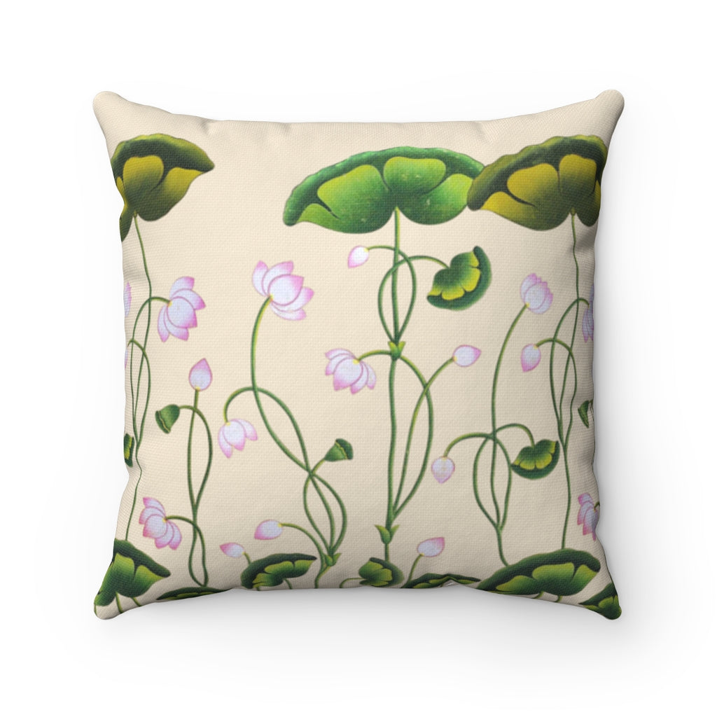 Lotus Pichwai painting Pillow Cover